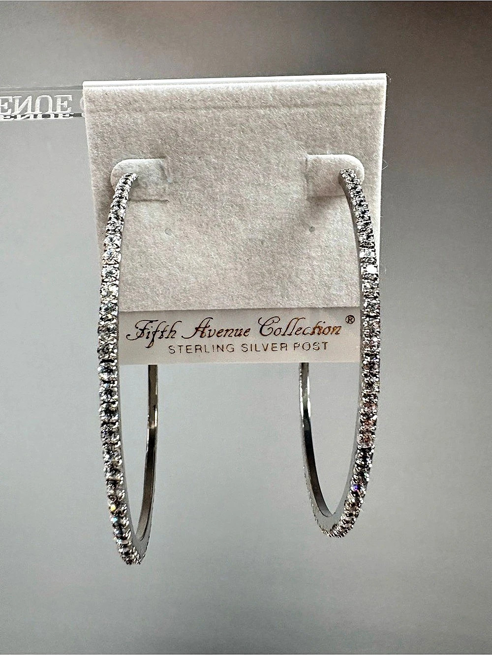 Fifth Avenue Collection Flash Mob Swarovski Crystal Hoop Earrings NWT